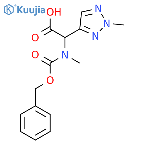2-{[(benzyloxy)carbonyl](methyl)amino}-2-(2-methyl-2H-1,2,3-triazol-4-yl)acetic acid structure