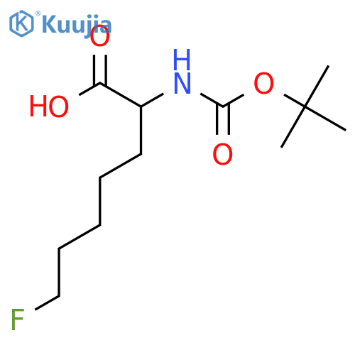 2-{[(Tert-butoxy)carbonyl]amino}-7-fluoroheptanoic acid structure