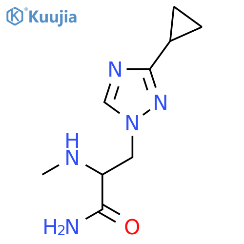3-(3-cyclopropyl-1H-1,2,4-triazol-1-yl)-2-(methylamino)propanamide structure