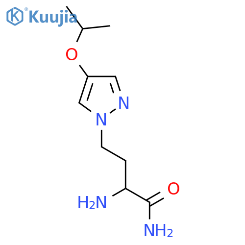 2-amino-4-[4-(propan-2-yloxy)-1H-pyrazol-1-yl]butanamide structure