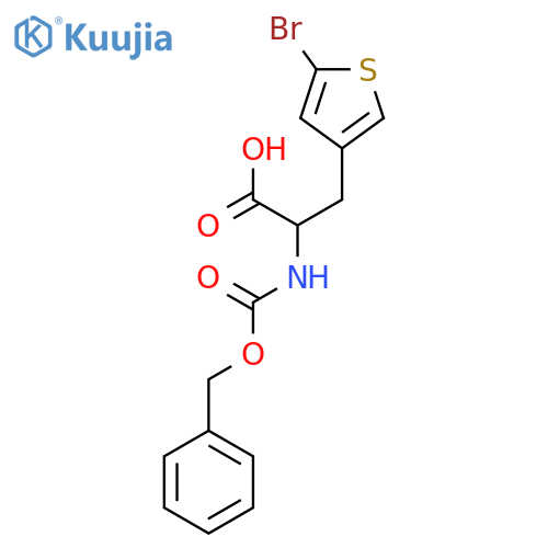 2-{[(Benzyloxy)carbonyl]amino}-3-(5-bromothiophen-3-yl)propanoic acid structure
