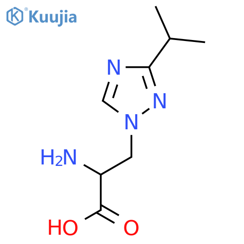 2-amino-3-[3-(propan-2-yl)-1H-1,2,4-triazol-1-yl]propanoic acid structure