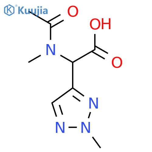 2-(2-methyl-2H-1,2,3-triazol-4-yl)-2-(N-methylacetamido)acetic acid structure