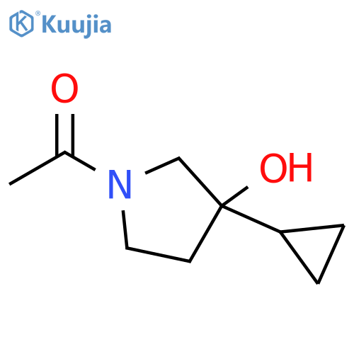 Ethanone, 1-(3-cyclopropyl-3-hydroxy-1-pyrrolidinyl)- structure