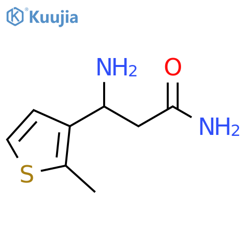 3-Amino-3-(2-methylthiophen-3-yl)propanamide structure