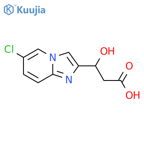 3-{6-Chloroimidazo[1,2-a]pyridin-2-yl}-3-hydroxypropanoic acid structure