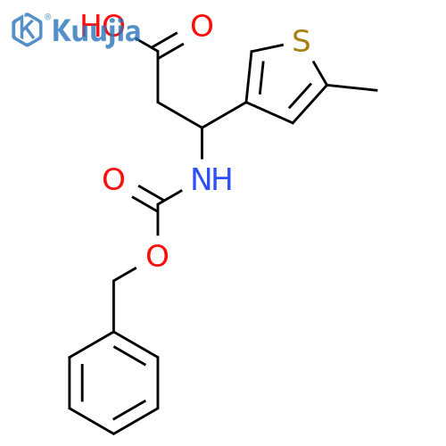 3-{[(Benzyloxy)carbonyl]amino}-3-(5-methylthiophen-3-yl)propanoic acid structure