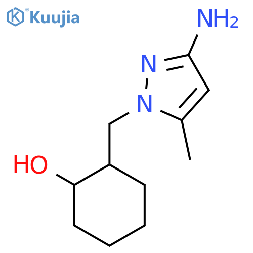 2-[(3-amino-5-methyl-1H-pyrazol-1-yl)methyl]cyclohexan-1-ol structure
