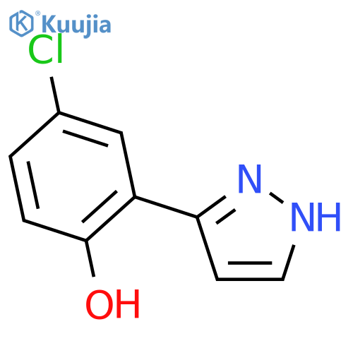 4-Chloro-2-(1H-pyrazol-3-yl)phenol structure