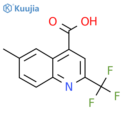 6-Methyl-2-(trifluoromethyl)quinoline-4-carboxylic acid structure