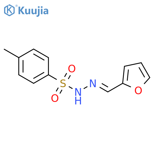 Benzenesulfonic acid,4-methyl-, 2-(2-furanylmethylene)hydrazide structure