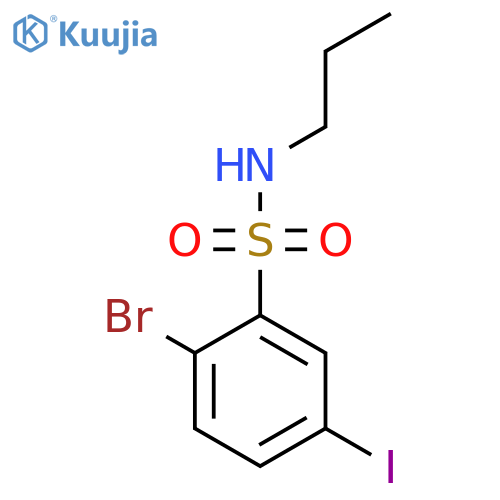 2-bromo-5-iodo-N-propylbenzene-1-sulfonamide structure