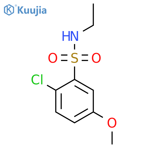 2-chloro-N-ethyl-5-methoxybenzene-1-sulfonamide structure