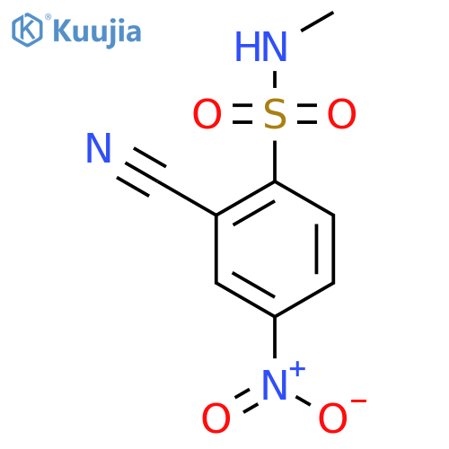 2-cyano-N-methyl-4-nitrobenzene-1-sulfonamide structure