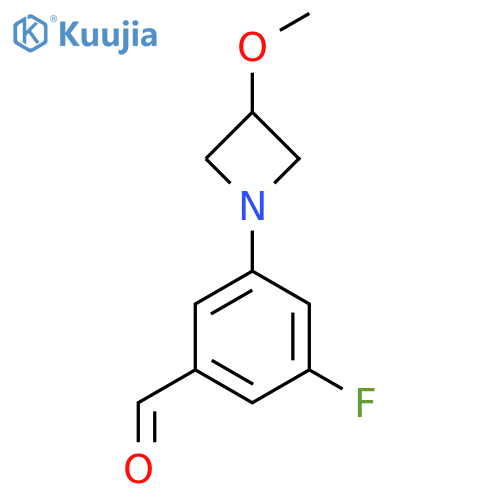3-Fluoro-5-(3-methoxyazetidin-1-yl)benzaldehyde structure
