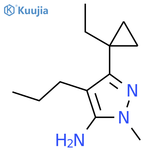 3-(1-ethylcyclopropyl)-1-methyl-4-propyl-1H-pyrazol-5-amine structure