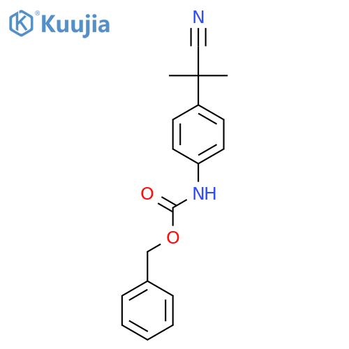benzyl N-[4-(1-cyano-1-methylethyl)phenyl]carbamate structure