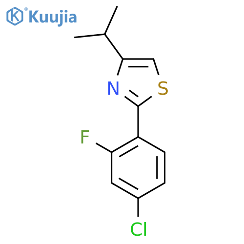 2-(4-Chloro-2-fluorophenyl)-4-(propan-2-yl)-1,3-thiazole structure