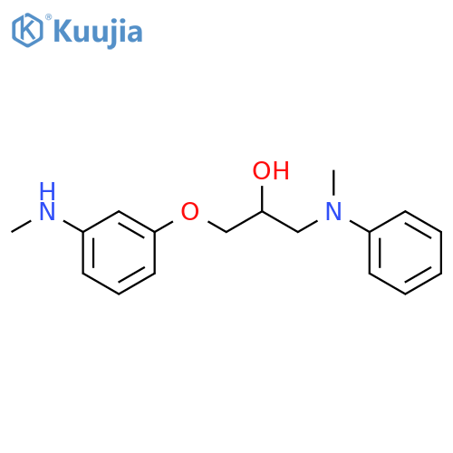 2-Propanol, 1-[3-(methylamino)phenoxy]-3-(methylphenylamino)- structure