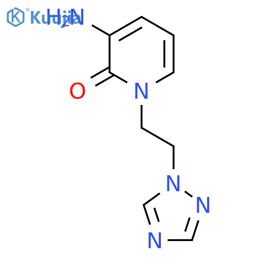 3-amino-1-[2-(1H-1,2,4-triazol-1-yl)ethyl]-1,2-dihydropyridin-2-one structure
