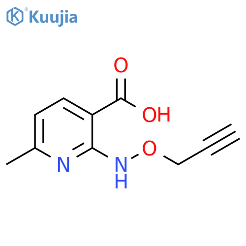 6-Methyl-2-(prop-2-ynoxyamino)pyridine-3-carboxylic acid structure