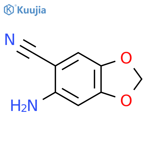 1,3-Benzodioxole-5-carbonitrile, 6-amino- structure