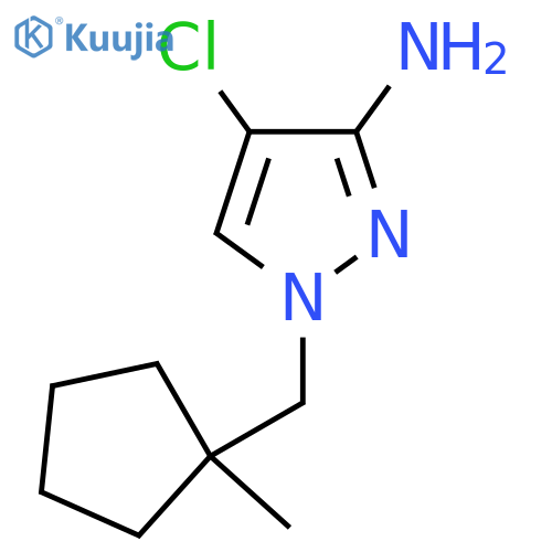 4-Chloro-1-[(1-methylcyclopentyl)methyl]-1H-pyrazol-3-amine structure