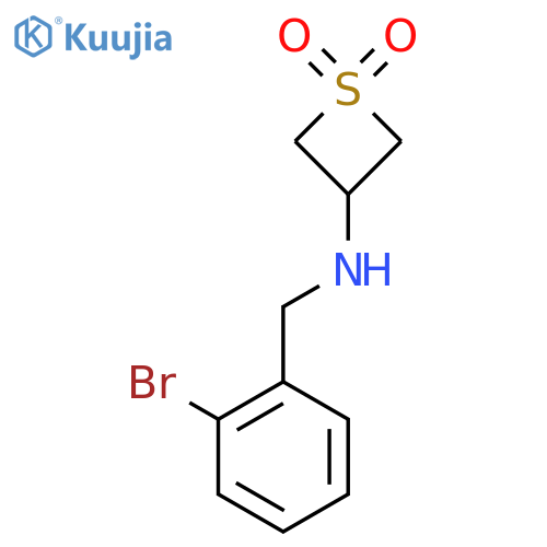 3-{[(2-Bromophenyl)methyl]amino}-1lambda6-thietane-1,1-dione structure