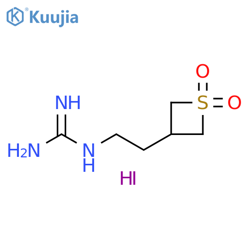 1-[2-(1,1-dioxothietan-3-yl)ethyl]guanidine;hydroiodide structure