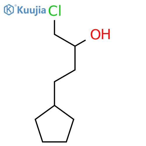 1-Chloro-4-cyclopentylbutan-2-ol structure