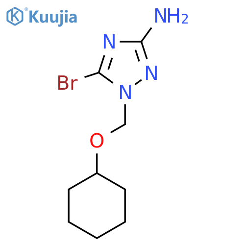 5-bromo-1-[(cyclohexyloxy)methyl]-1H-1,2,4-triazol-3-amine structure