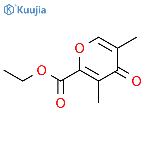 3,5-Dimethyl-2-(ethoxycarbonyl)-4-pyrone structure