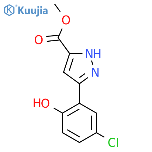 Methyl 3-(5-chloro-2-hydroxyphenyl)-1H-pyrazole-5-carboxylate structure