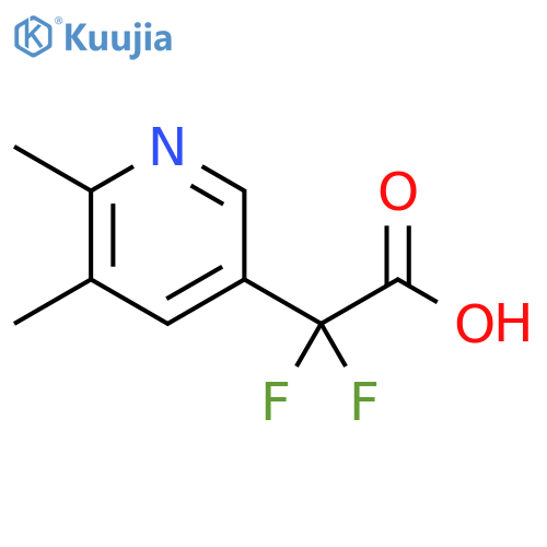 α,α-Difluoro-5,6-dimethyl-3-pyridineacetic acid structure