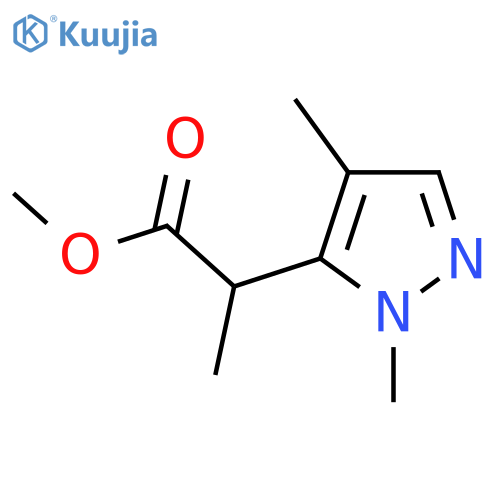 Methyl 2-(1,4-dimethyl-1H-pyrazol-5-yl)propanoate structure