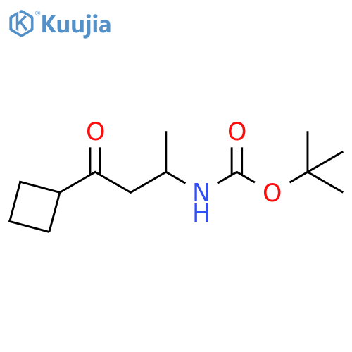 Carbamic acid, N-(3-cyclobutyl-1-methyl-3-oxopropyl)-, 1,1-dimethylethyl ester structure