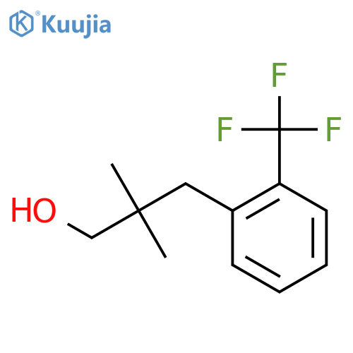 2,2-Dimethyl-3-[2-(trifluoromethyl)phenyl]propan-1-ol structure