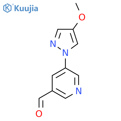 5-(4-Methoxy-1H-pyrazol-1-yl)pyridine-3-carbaldehyde structure