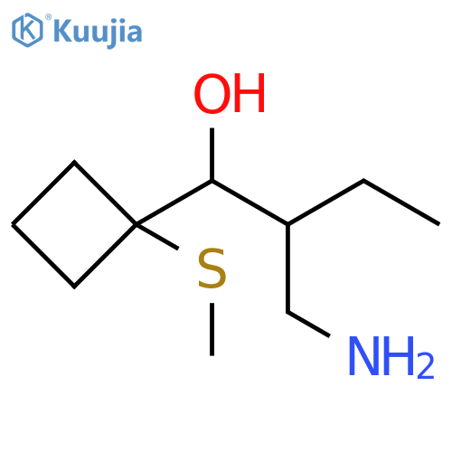 Cyclobutanemethanol, α-[1-(aminomethyl)propyl]-1-(methylthio)- structure