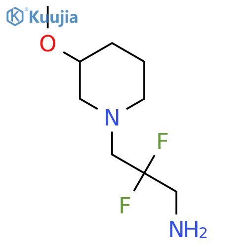2,2-Difluoro-3-(3-methoxypiperidin-1-yl)propan-1-amine structure