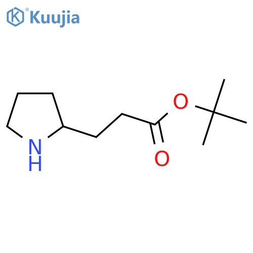 Tert-butyl 3-(pyrrolidin-2-yl)propanoate structure