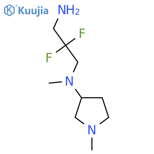 N-(3-amino-2,2-difluoropropyl)-N,1-dimethylpyrrolidin-3-amine structure