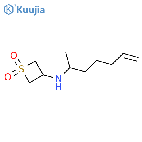 3-[(hept-6-en-2-yl)amino]-1λ?-thietane-1,1-dione structure