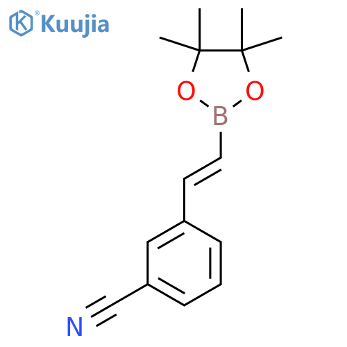 3-(1E)-2-(4,4,5,5-tetramethyl-1,3,2-dioxaborolan-2-yl)ethenylbenzonitrile structure