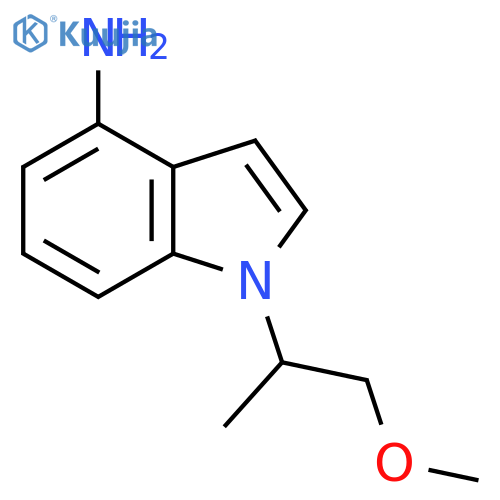 1-(1-methoxypropan-2-yl)-1H-indol-4-amine structure