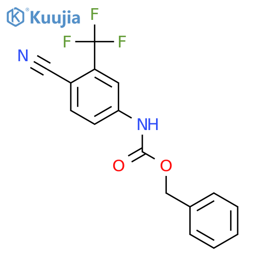 benzyl N-[4-cyano-3-(trifluoromethyl)phenyl]carbamate structure