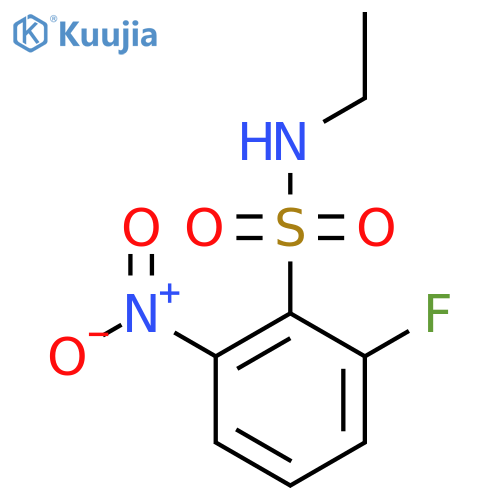 N-ethyl-2-fluoro-6-nitrobenzene-1-sulfonamide structure
