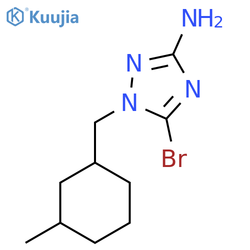 5-bromo-1-[(3-methylcyclohexyl)methyl]-1H-1,2,4-triazol-3-amine structure