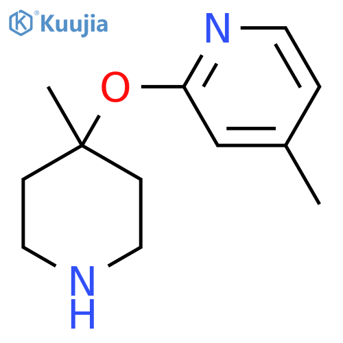 4-Methyl-2-[(4-methylpiperidin-4-yl)oxy]pyridine structure
