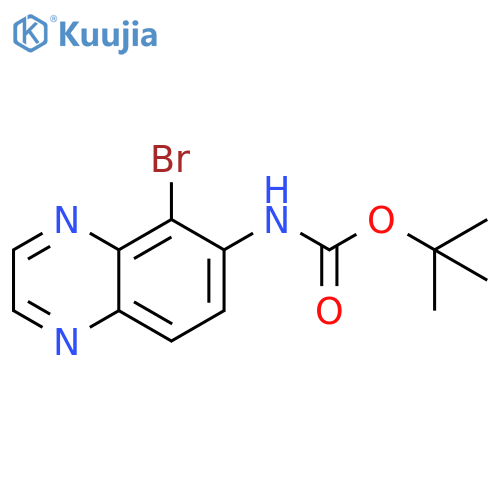 Carbamic acid, N-(5-bromo-6-quinoxalinyl)-, 1,1-dimethylethyl ester structure